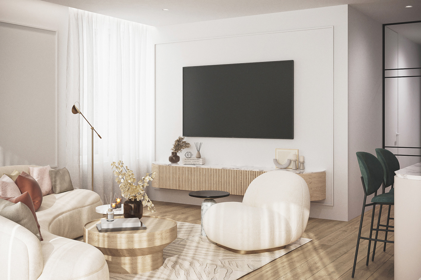 aProstornina | Destino, Apartment interior design | 3D visualisations: Maria Sidorova