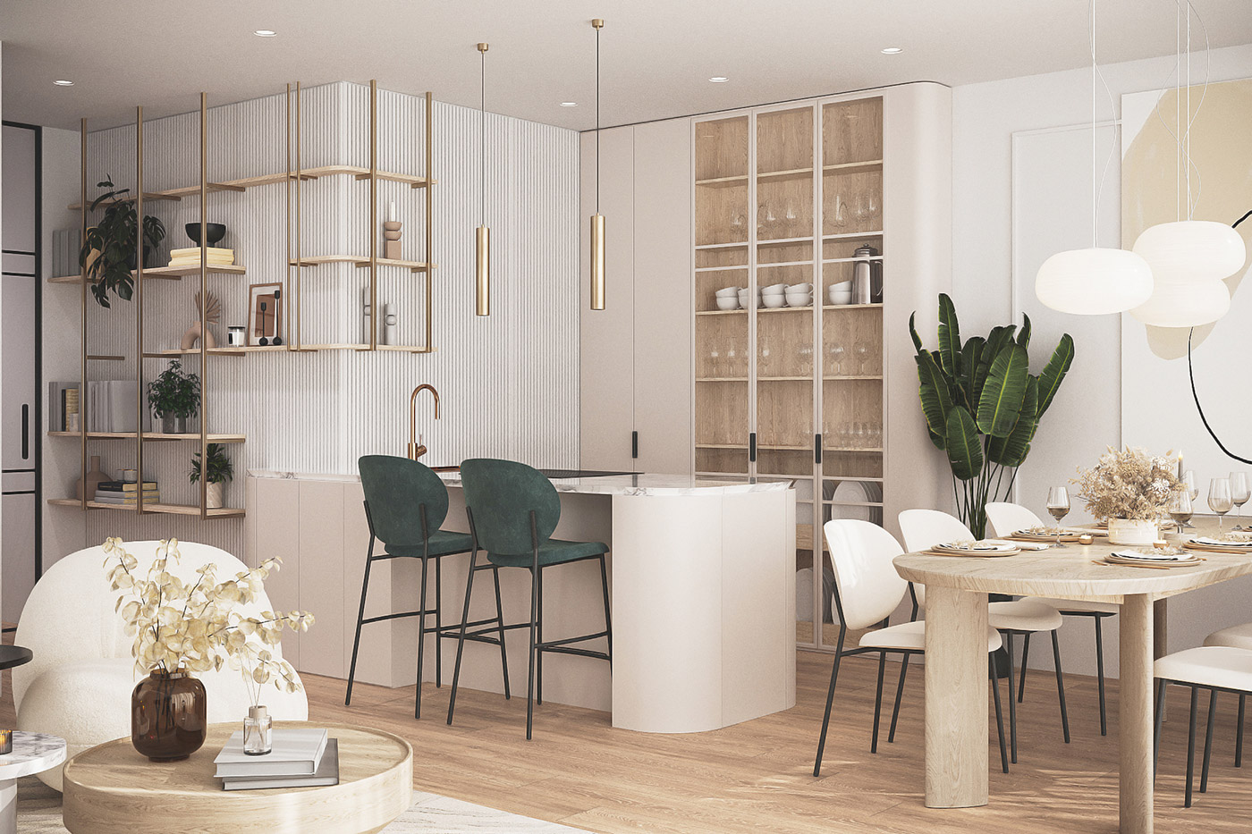Prostornina | Destino, Apartment interior design | 3D visualisations: Maria Sidorova