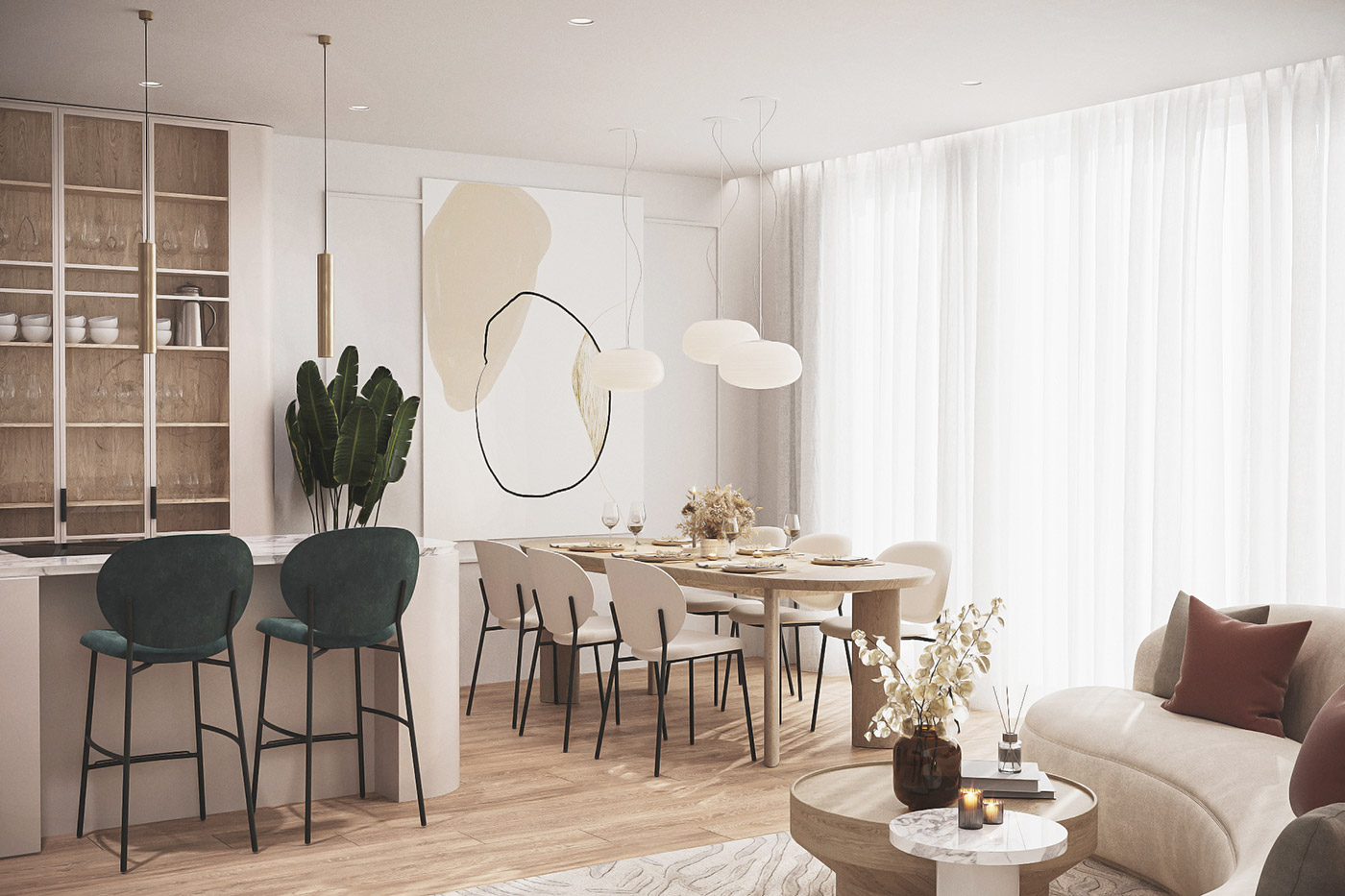 Prostornina | Destino, Apartment interior design | 3D visualisations: Maria Sidorova