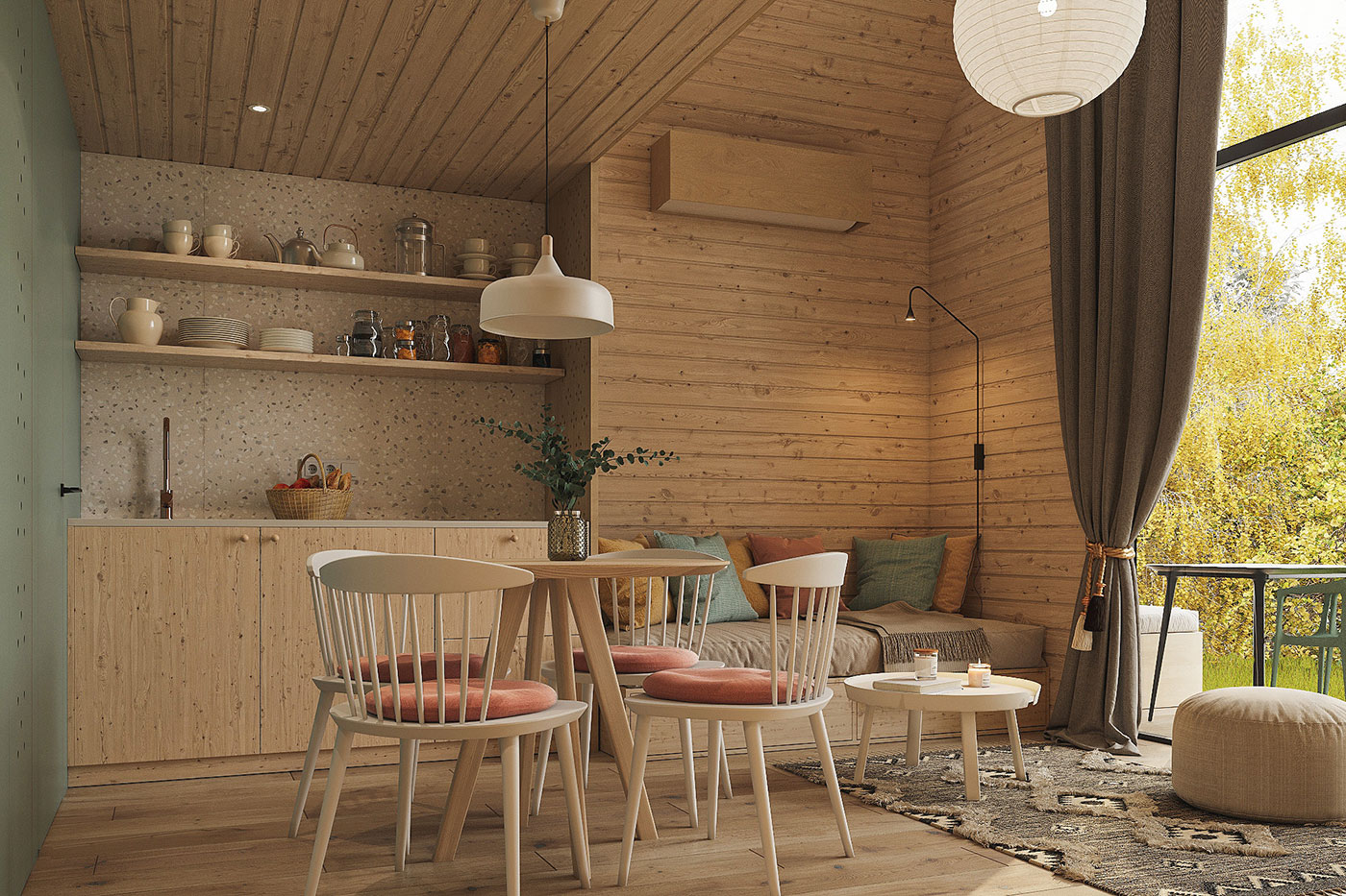 Prostornina | Soca Valley Glamping Resort, Glamping interior design | 3D visualisations: Maria Sidorova