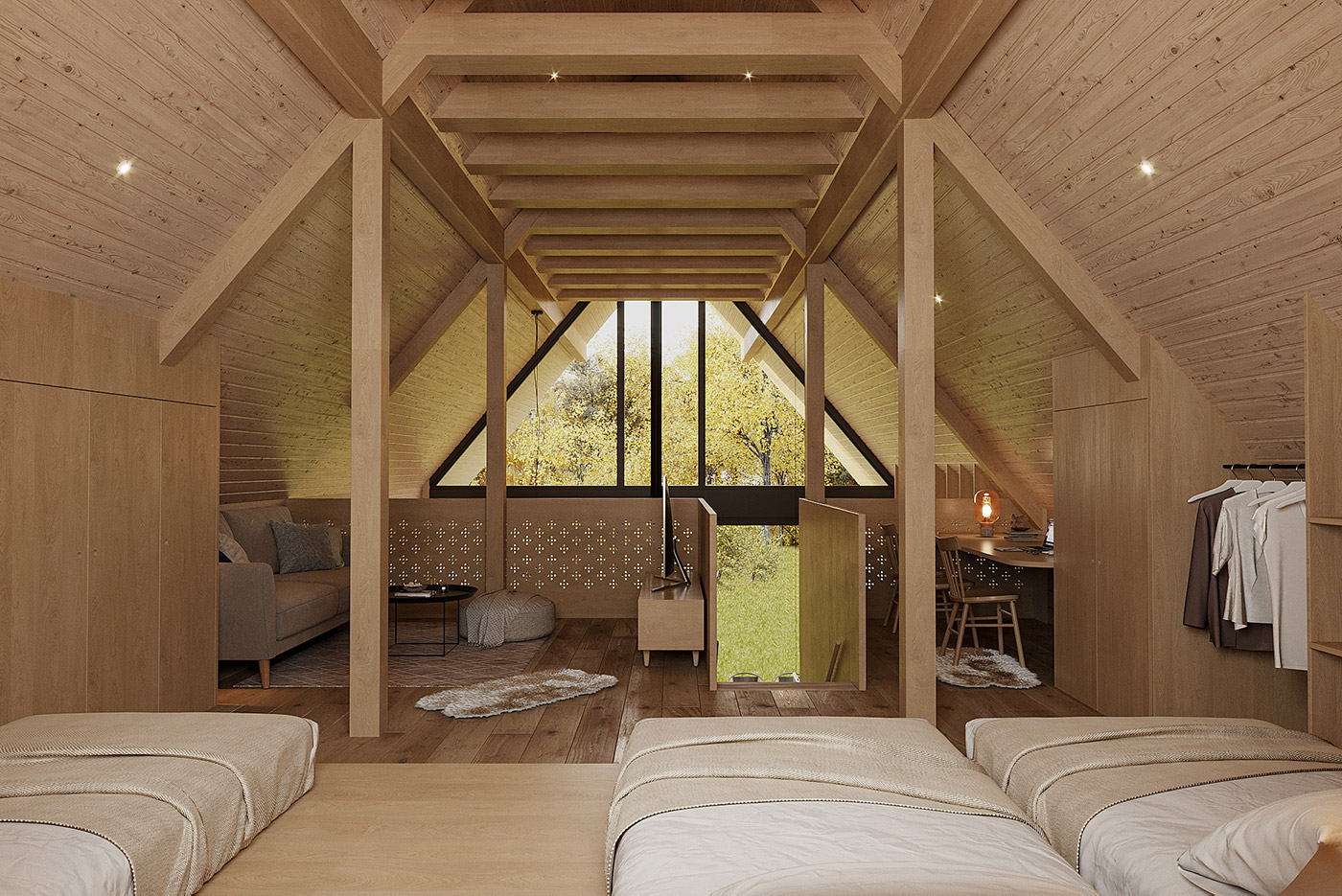 Prostornina | Soca Valley Glamping Resort, Glamping interior design | 3D visualisations: Maria Sidorova