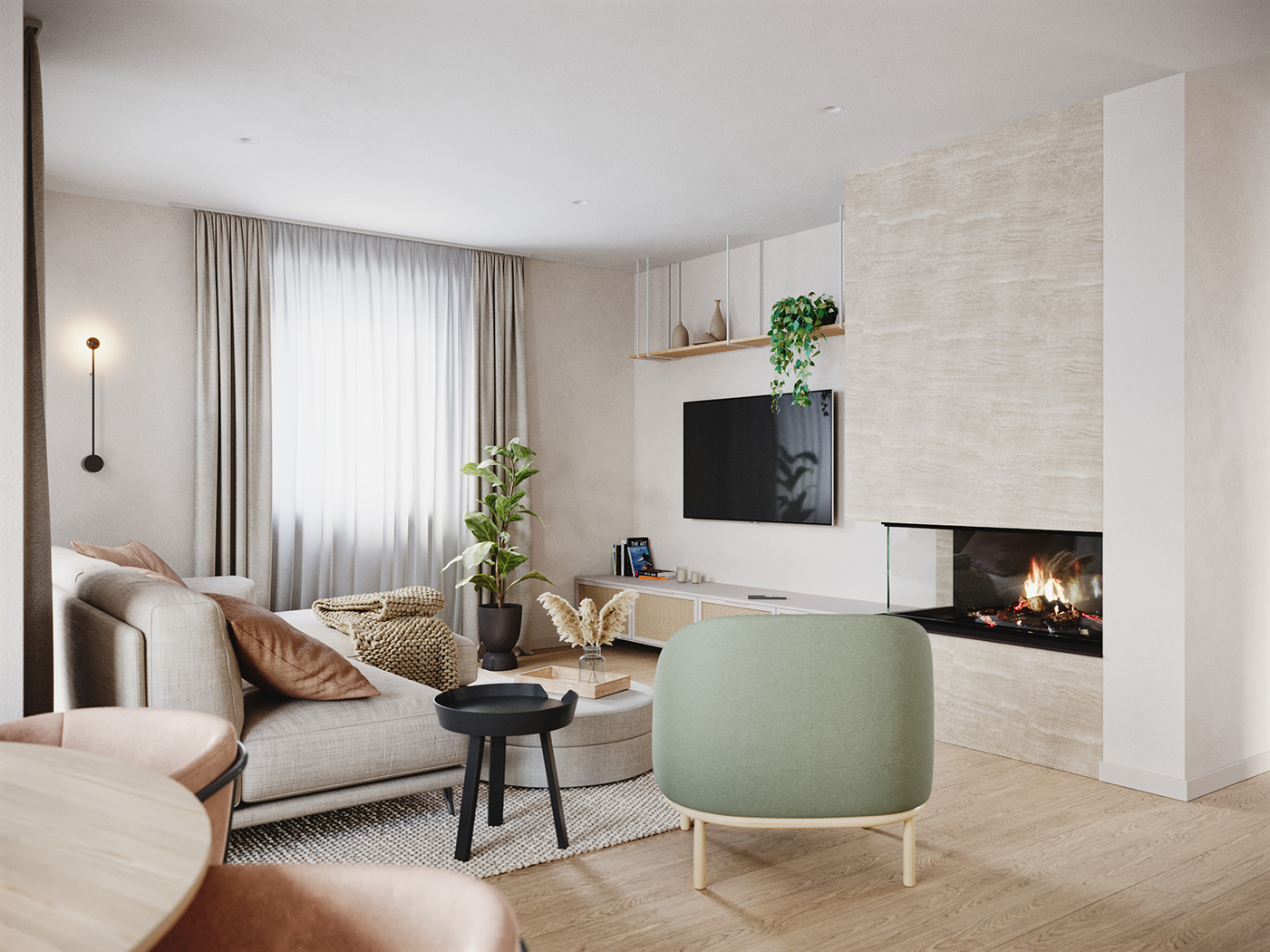 Prostornina | Cosy Family Home, House interior design | 3D visualisations: DUAVIZ