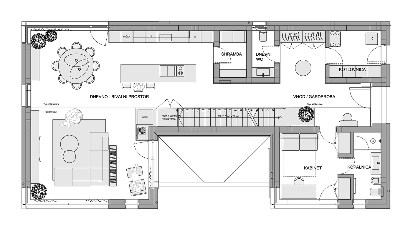 Prostornina | Zen Feel, Family home interior design | Floor plan