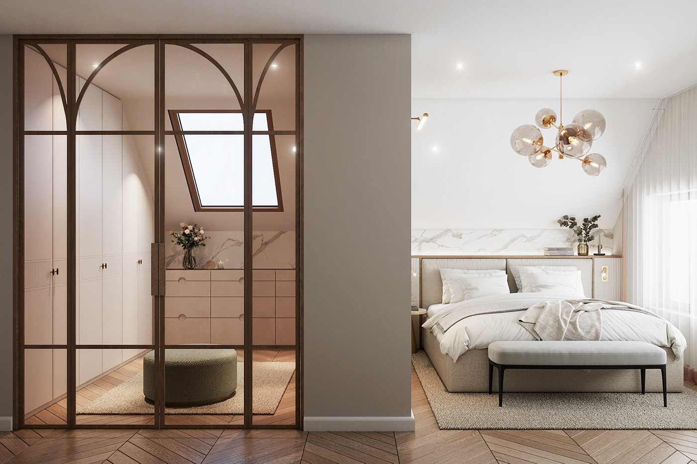 Prostornina | Zen Feel, Family home interior design | 3D visualisations: Maria Sidorova