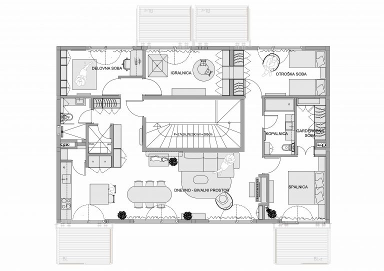 Prostornina | Dear Home, Family home interior design | 3D visualisations: Maria Sidorova