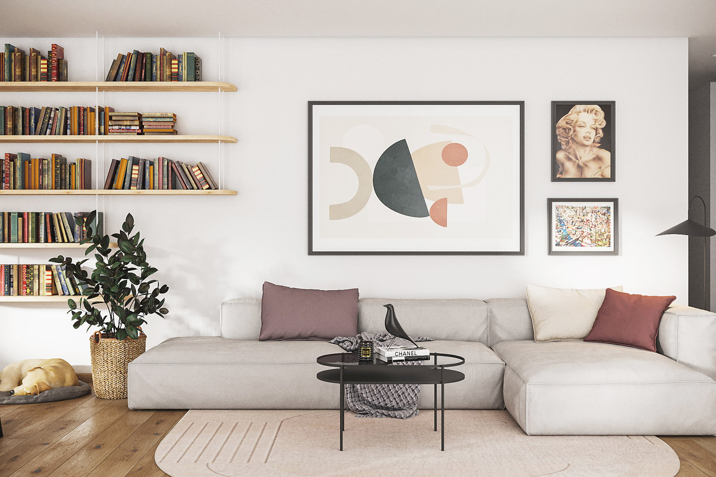 Prostornina | Dear Home, Family home interior design | 3D visualisations: Maria Sidorova