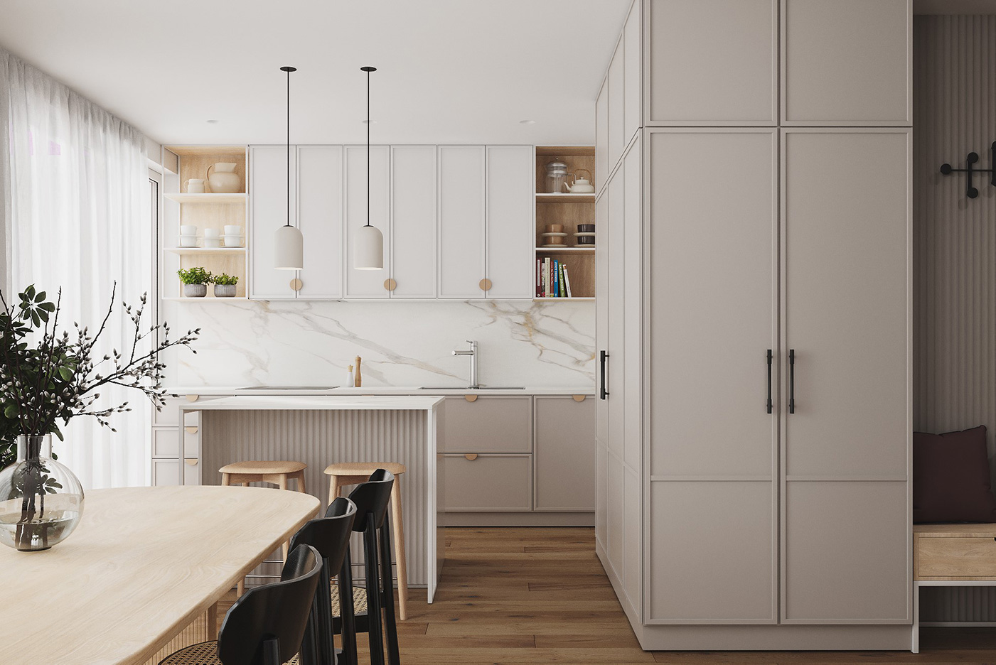 Prostornina | Dear Home, Family home interior design | 3D visualisations: Maria Sidorova